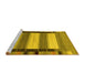 Sideview of Machine Washable Abstract Yellow Contemporary Rug, wshcon1900yw