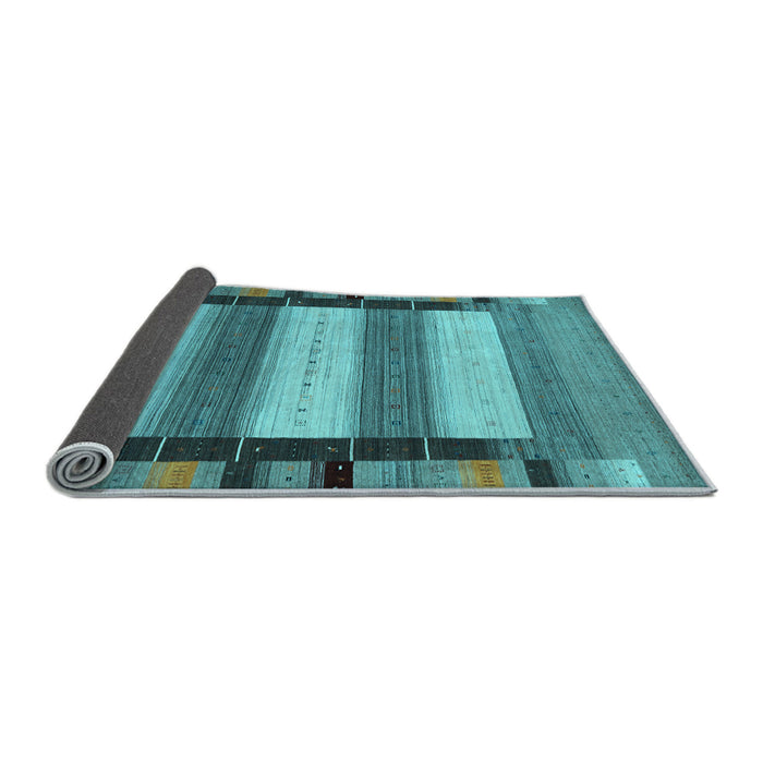 Sideview of Abstract Light Blue Contemporary Rug, con1900lblu