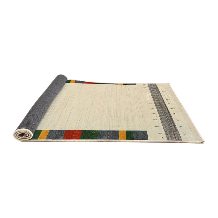 Thickness of Contemporary Golden Blonde Gold Solid Rug, con1901