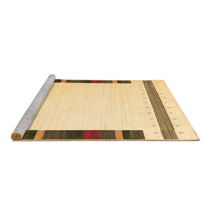 Sideview of Machine Washable Solid Brown Modern Rug, wshcon1901brn