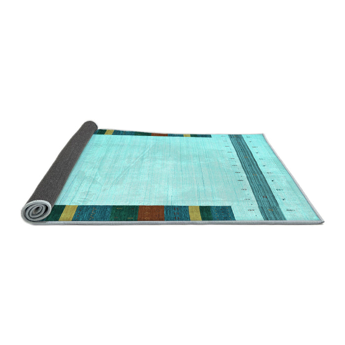 Sideview of Solid Light Blue Modern Rug, con1901lblu