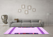 Machine Washable Solid Purple Modern Area Rugs in a Living Room, wshcon1901pur