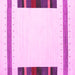 Square Solid Pink Modern Rug, con1901pnk