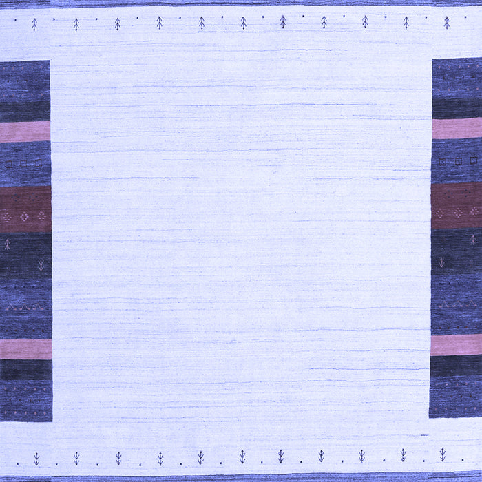 Machine Washable Solid Blue Modern Rug, wshcon1901blu