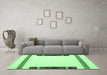 Machine Washable Solid Emerald Green Modern Area Rugs in a Living Room,, wshcon1901emgrn