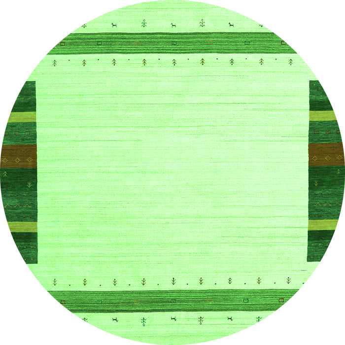 Machine Washable Solid Green Modern Area Rugs, wshcon1901grn