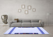 Machine Washable Solid Blue Modern Rug in a Living Room, wshcon1901blu