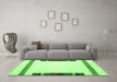 Machine Washable Solid Green Modern Area Rugs in a Living Room,, wshcon1901grn