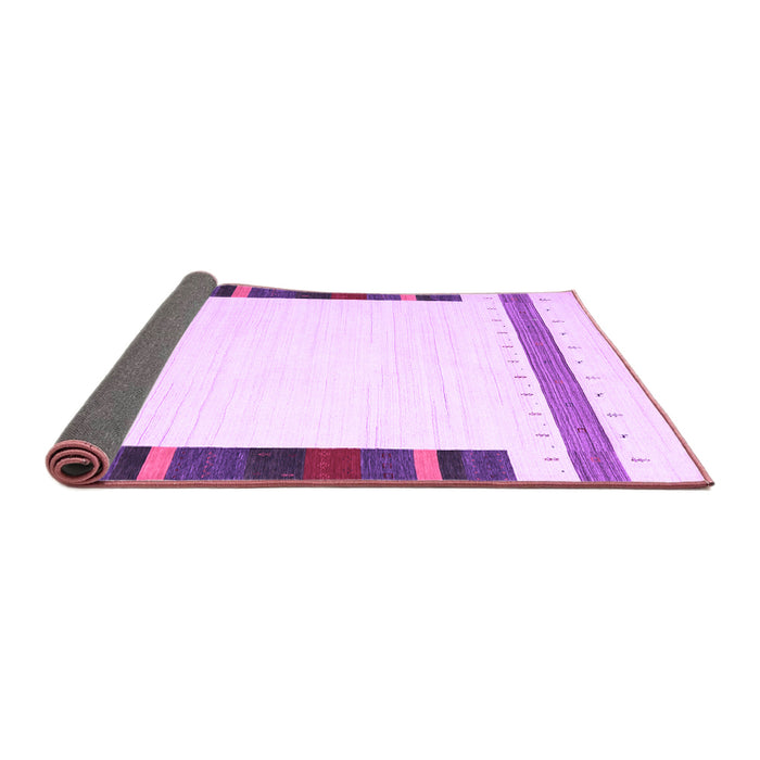 Sideview of Solid Purple Modern Rug, con1901pur