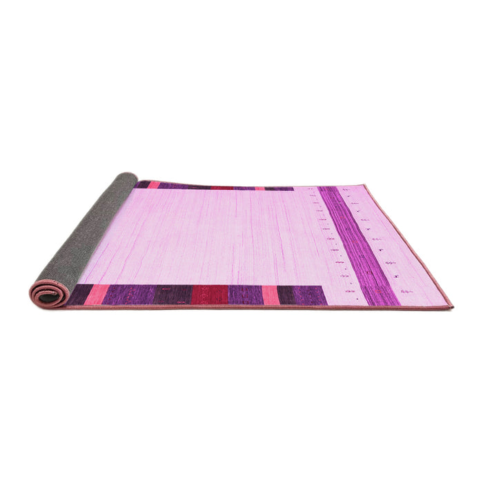 Sideview of Solid Pink Modern Rug, con1901pnk