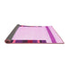 Sideview of Solid Pink Modern Rug, con1901pnk