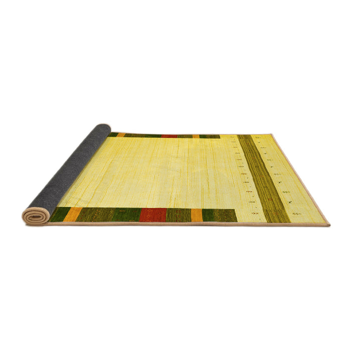 Sideview of Solid Yellow Modern Rug, con1901yw