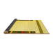 Sideview of Solid Yellow Modern Rug, con1901yw