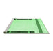 Sideview of Machine Washable Solid Emerald Green Modern Area Rugs, wshcon1901emgrn