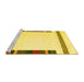 Sideview of Machine Washable Solid Yellow Modern Rug, wshcon1901yw