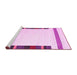 Sideview of Machine Washable Solid Pink Modern Rug, wshcon1901pnk