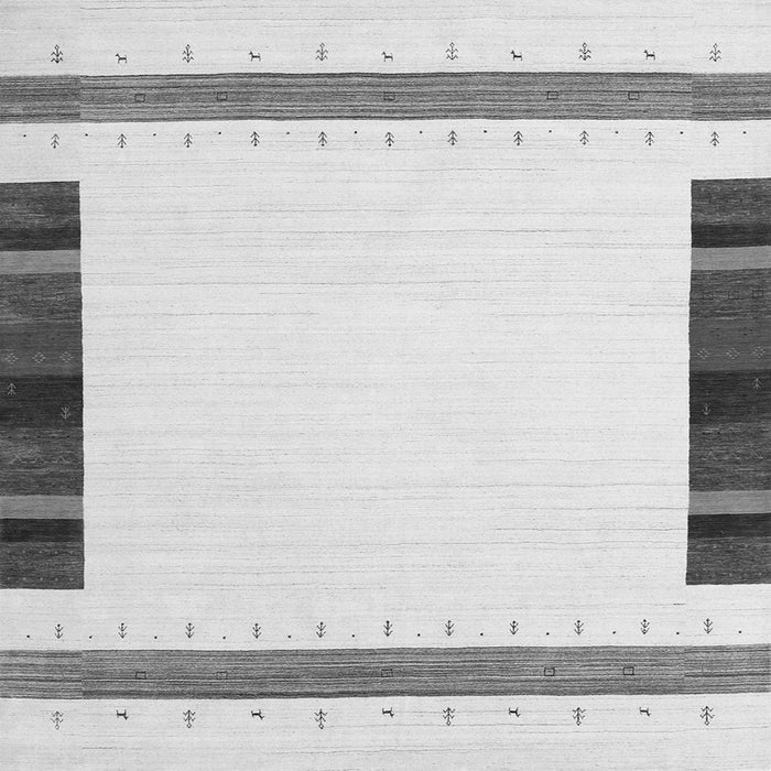 Round Machine Washable Solid Gray Modern Rug, wshcon1901gry