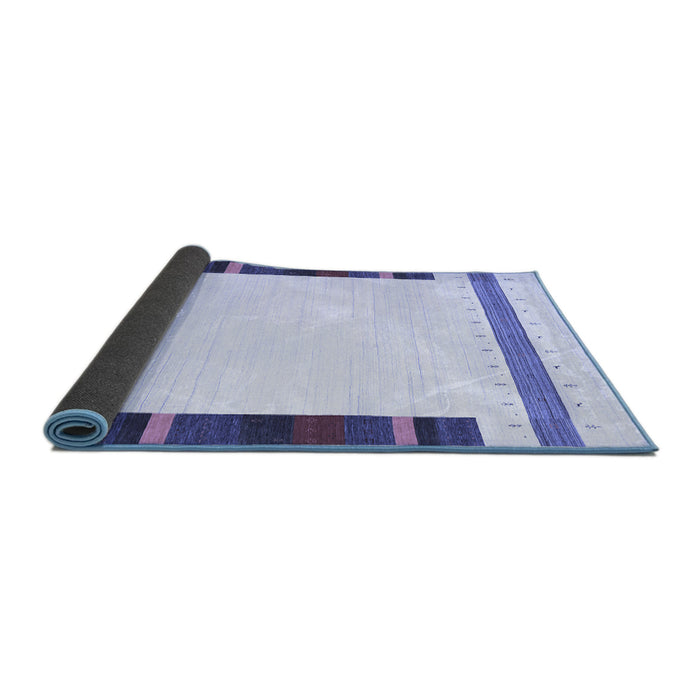 Sideview of Solid Blue Modern Rug, con1901blu