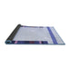 Sideview of Solid Blue Modern Rug, con1901blu