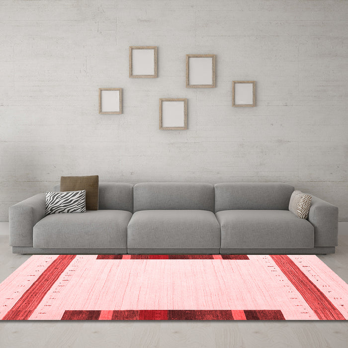 Modern Red Washable Rugs
