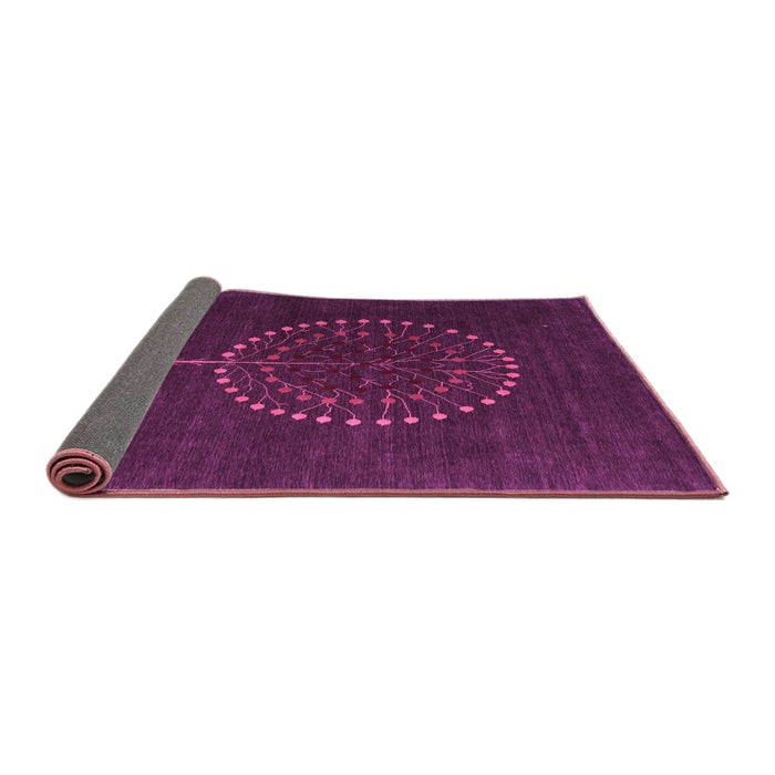 Sideview of Abstract Purple Contemporary Rug, con1902pur
