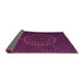 Sideview of Abstract Purple Contemporary Rug, con1902pur