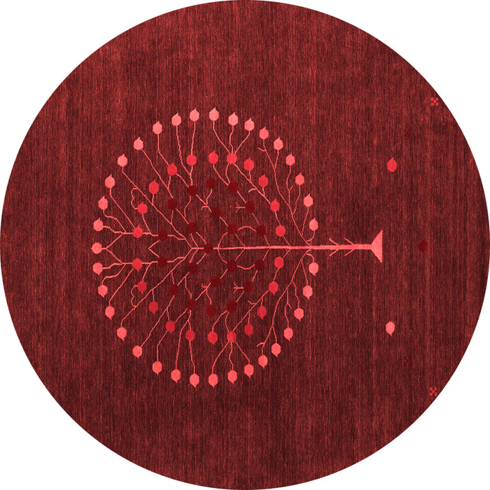 Machine Washable Abstract Red Contemporary Rug, wshcon1902red