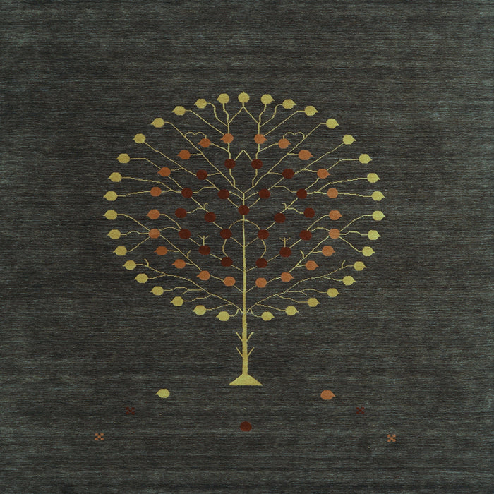 Square Abstract Light Blue Contemporary Rug, con1902lblu