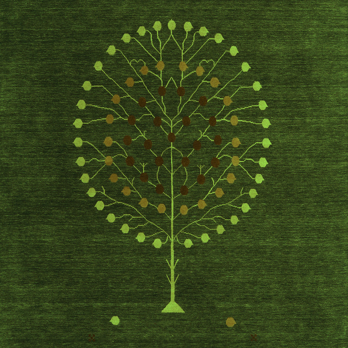 Abstract Green Contemporary Rug, con1902grn