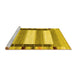 Sideview of Machine Washable Abstract Yellow Contemporary Rug, wshcon1903yw