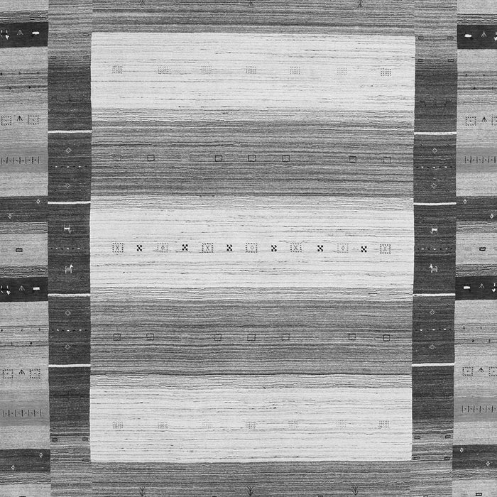 Serging Thickness of Machine Washable Abstract Gray Contemporary Rug, wshcon1903gry