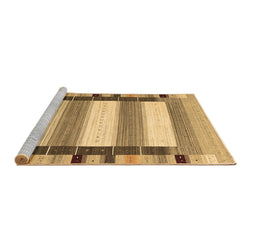 Sideview of Machine Washable Abstract Brown Contemporary Rug, wshcon1903brn