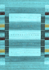 Abstract Light Blue Contemporary Rug, con1903lblu