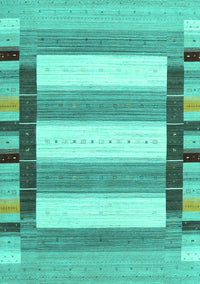 Abstract Turquoise Contemporary Rug, con1903turq