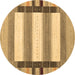 Round Machine Washable Abstract Brown Contemporary Rug, wshcon1903brn