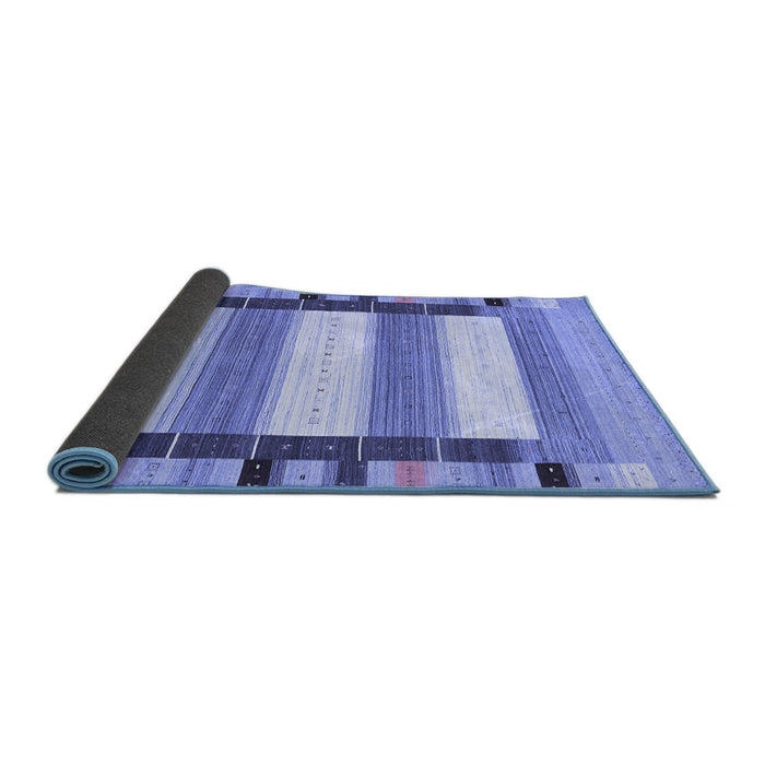 Sideview of Abstract Blue Contemporary Rug, con1903blu