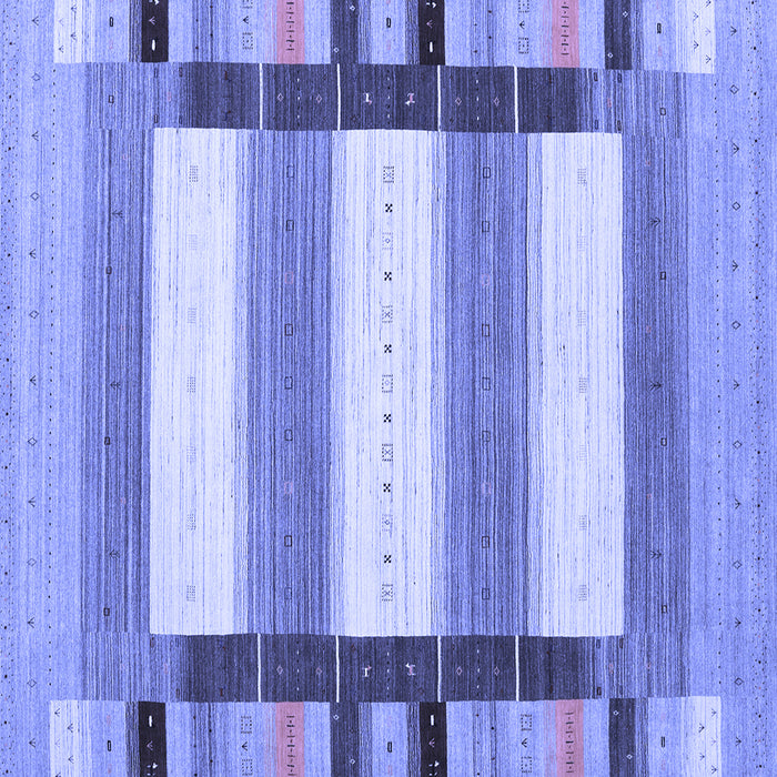 Square Abstract Blue Contemporary Rug, con1903blu