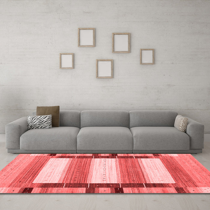 Contemporary Red Washable Rugs