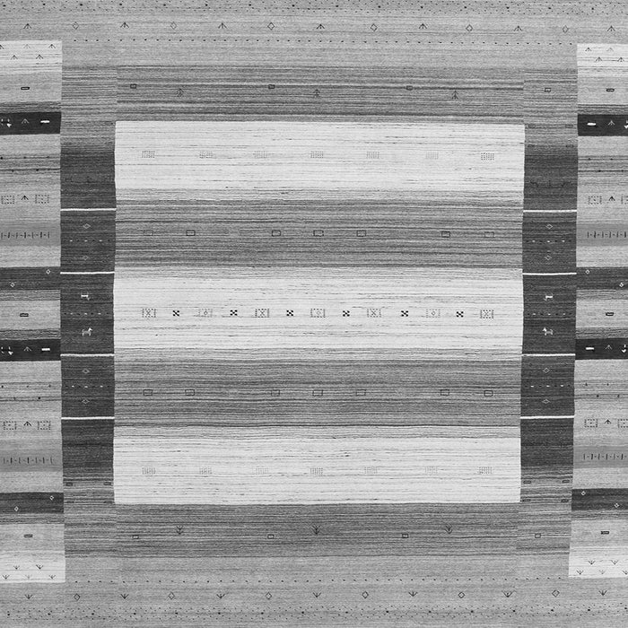 Round Machine Washable Abstract Gray Contemporary Rug, wshcon1903gry