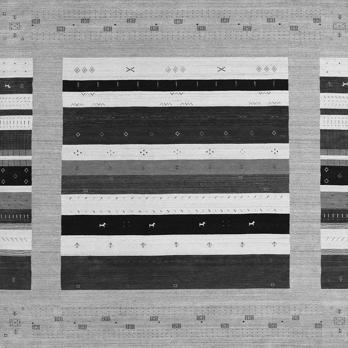 Round Machine Washable Abstract Gray Contemporary Rug, wshcon1904gry