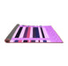 Sideview of Abstract Purple Contemporary Rug, con1904pur