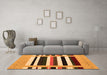 Machine Washable Abstract Orange Contemporary Area Rugs in a Living Room, wshcon1904org