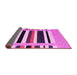 Sideview of Abstract Pink Contemporary Rug, con1904pnk