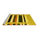 Sideview of Machine Washable Abstract Yellow Contemporary Rug, wshcon1904yw