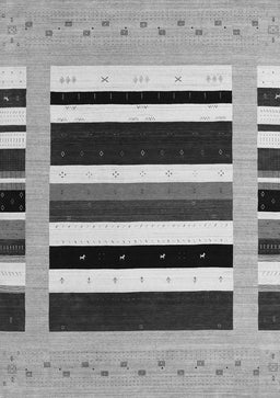 Abstract Gray Contemporary Rug, con1904gry