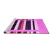 Sideview of Machine Washable Abstract Pink Contemporary Rug, wshcon1904pnk