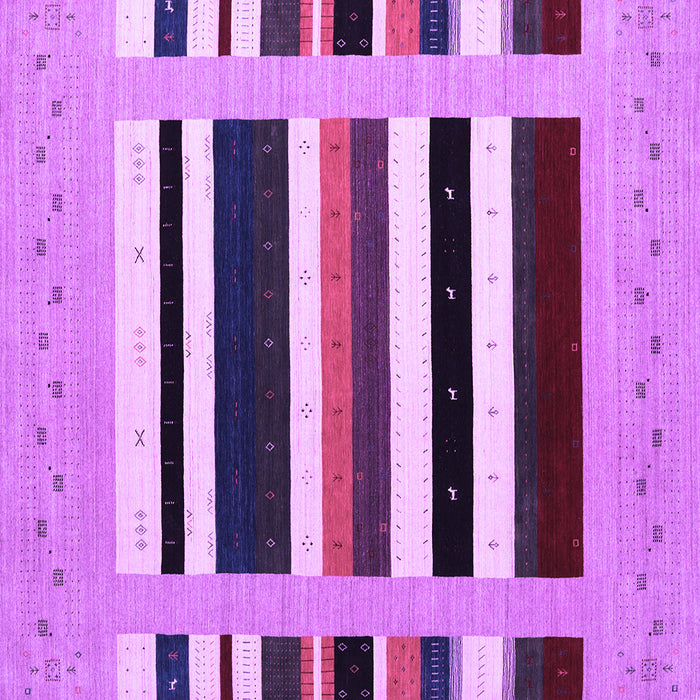 Square Machine Washable Abstract Purple Contemporary Area Rugs, wshcon1904pur