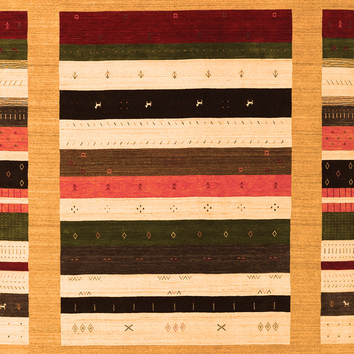 Serging Thickness of Machine Washable Abstract Orange Contemporary Area Rugs, wshcon1904org