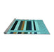 Sideview of Machine Washable Abstract Light Blue Contemporary Rug, wshcon1904lblu