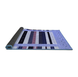 Sideview of Abstract Blue Contemporary Rug, con1904blu